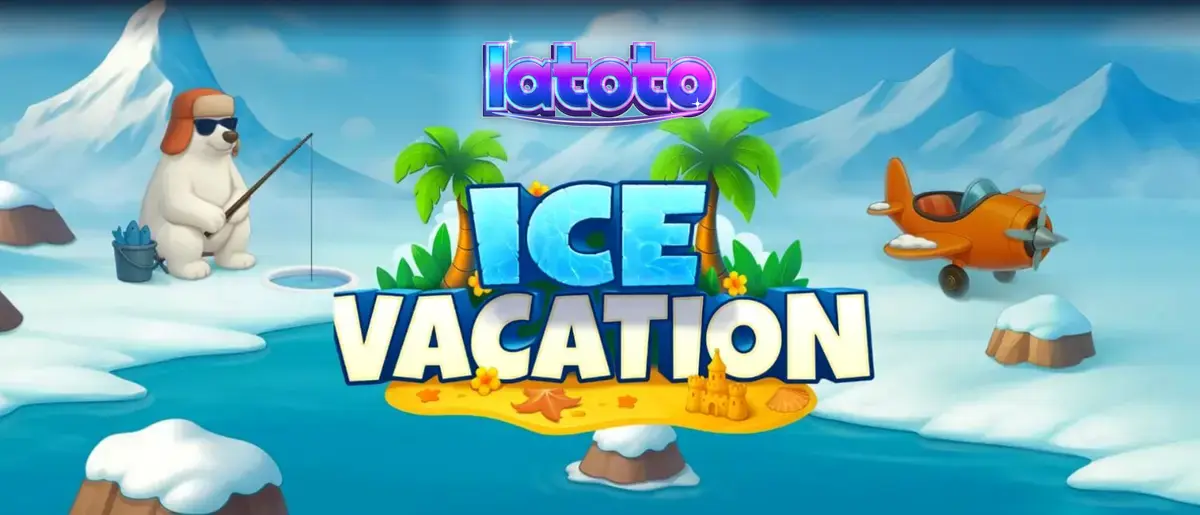 Tampilan visual slot Ice Vacation dengan karakter beruang kutub dan penguin